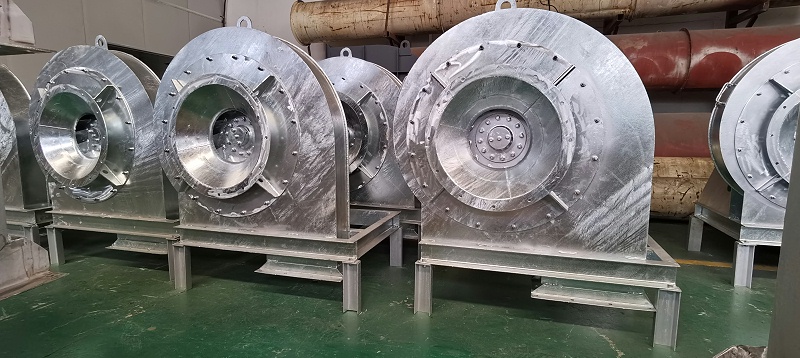 高溫離心風機葉輪防腐