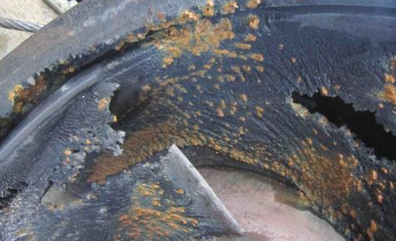 高溫風(fēng)機(jī)葉輪磨損